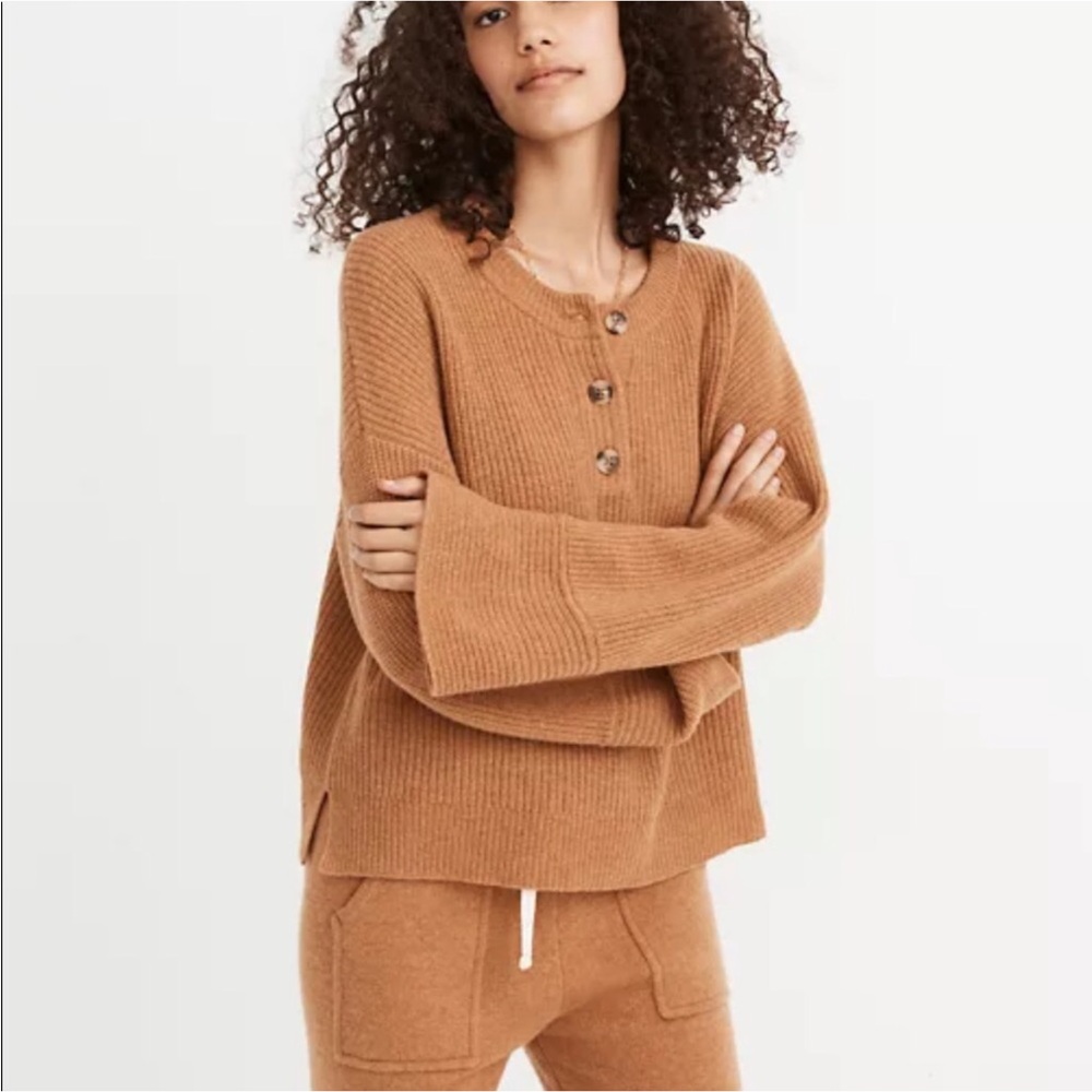 NWT Madewell Cashmere Henley Sweater